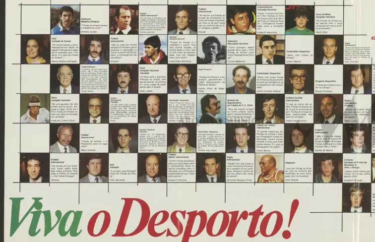 Folheto de apoio de figuras do desporto a Freitas do Amaral